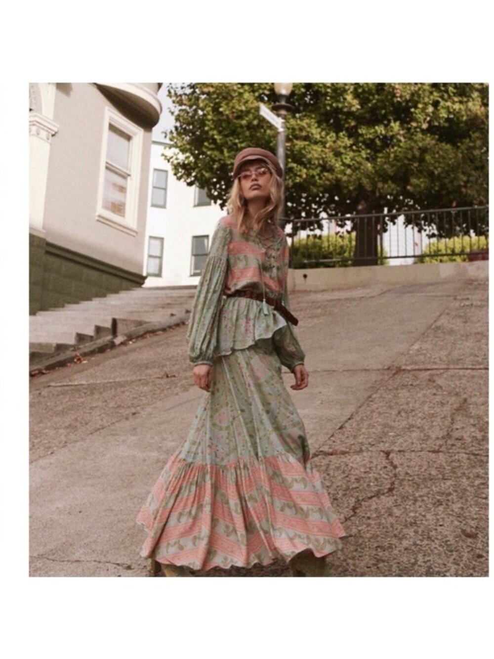 Spell NWOT City Lights Maxi Skirt Boho Floral Print S